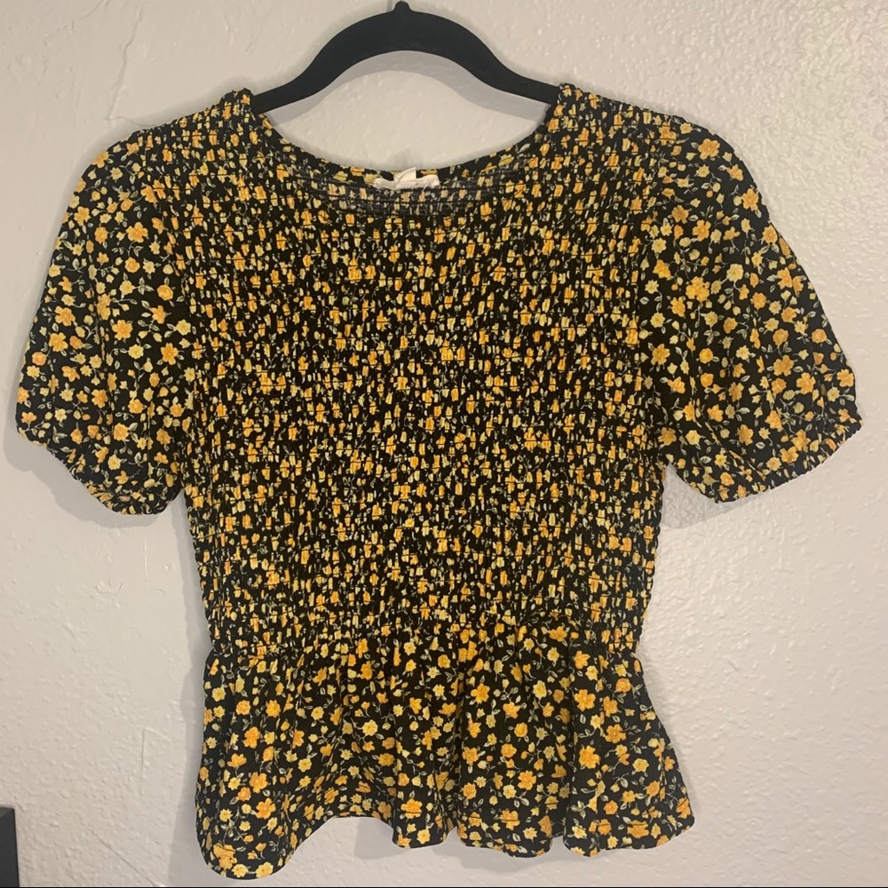 Blu Pepper Peplum style floral blouse